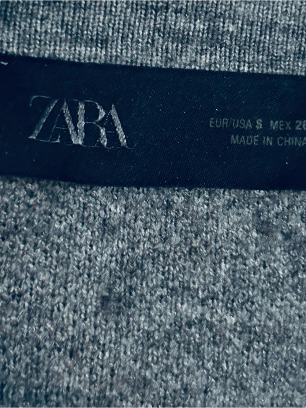 Zara Embellished Gray Crewneck Cardigan Sweater - Picture 2 of 3
